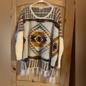 Sweater with fringe
